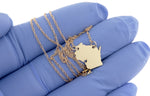 Indlæs billede til gallerivisning 14k Gold 10k Gold Silver Wisconsin State Heart Personalized City Necklace
