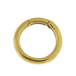 이미지를 갤러리 뷰어에 로드 , 14K Yellow Gold 20mm Round Push Clasp Lock Connector Enhancer Hanger for Pendants Charms Bracelets Anklets Necklaces
