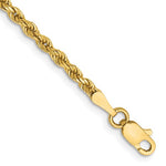 Indlæs billede til gallerivisning 14K Yellow Gold 2.25mm Diamond Cut Rope Bracelet Anklet Choker Necklace Pendant Chain
