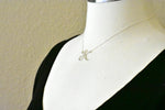 Load image into Gallery viewer, 14k Gold or Sterling Silver Script Letter K Initial Alphabet Necklace
