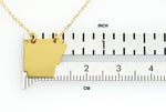 Załaduj obraz do przeglądarki galerii, 14k Gold 10k Gold Silver Arkansas State Heart Personalized City Necklace
