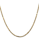 Carregar imagem no visualizador da galeria, 14K Yellow Gold 2.25mm Diamond Cut Milano Rope Bracelet Anklet Choker Necklace Pendant Chain
