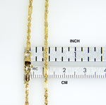 將圖片載入圖庫檢視器 14K Yellow Gold 2.25mm Diamond Cut Milano Rope Bracelet Anklet Choker Necklace Pendant Chain

