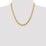 Ladda upp bild till gallerivisning, 14K Yellow Gold 7mm Diamond Cut Rope Bracelet Anklet Choker Necklace Pendant Chain
