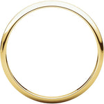 將圖片載入圖庫檢視器 14k Yellow Gold 2mm Wedding Ring Band Half Round Light
