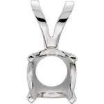 Load image into Gallery viewer, 14K Yellow White Gold 4 Prong Low Base Pendant Mounting Mount for Diamonds Gemstones Stones
