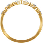 將圖片載入圖庫檢視器 14k Yellow Rose White Gold 1/10 CTW Diamond Ring Stackable
