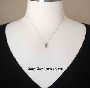 14K Yellow Rose White Gold Pear Shape 4 Prong Pendant Mounting or Mount for Diamonds Gemstones Stones