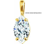 Load image into Gallery viewer, Platinum 18k 14k 10k Yellow Rose White Gold Marquise Shape 4 Prong Pendant Mounting Mount 9mm x 5mm Diamonds Gemstones Stones
